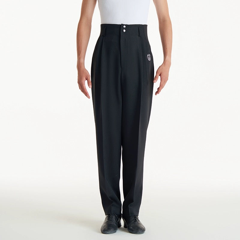 DUYQ.L003MPE Men’s Premium Latin Dance Pants – High Waist, Tailored Fit