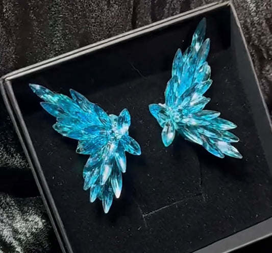 Luxury Custom Crystal Handmade Dance Earrings Shiny Rhinestone Drop Earrings for Ballroom Latin Dancers