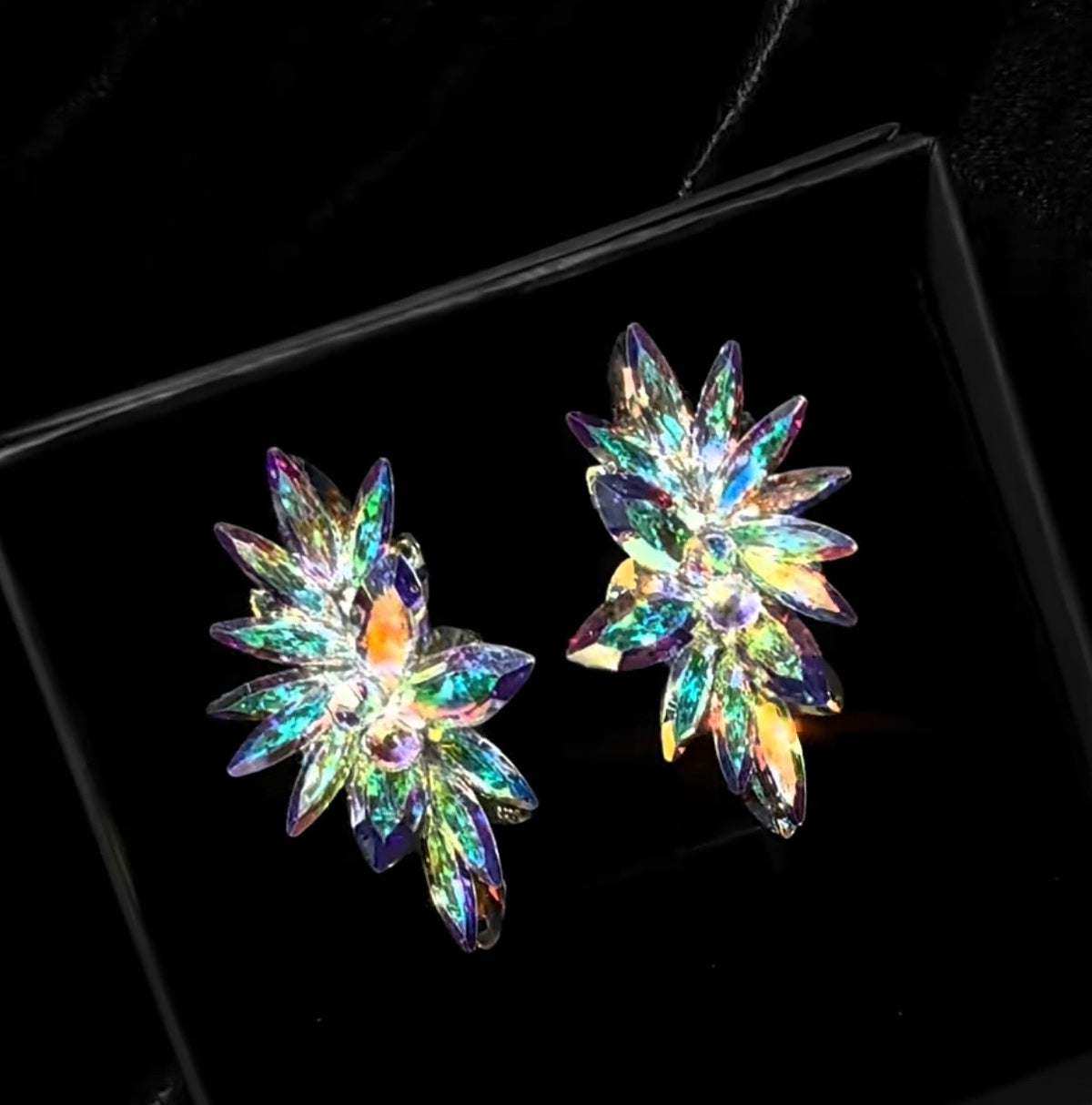 Custom Handmade Rhinestone Dance Earrings Luxury Crystal Drop Earrings for Latin Ballroom Competition