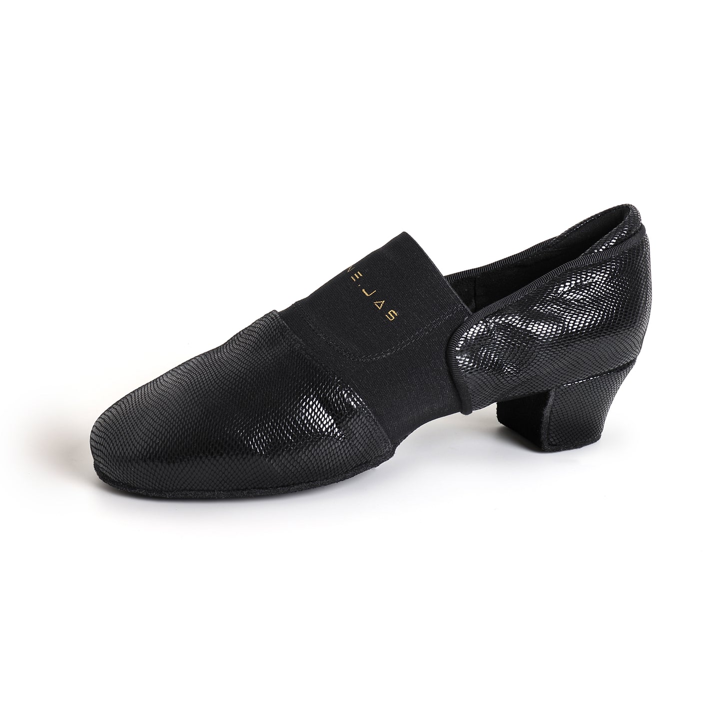 MINEJAS.T034 Women’s Sparkly Sheepskin Slip-On Teacher Dance Shoes with Elastic Band