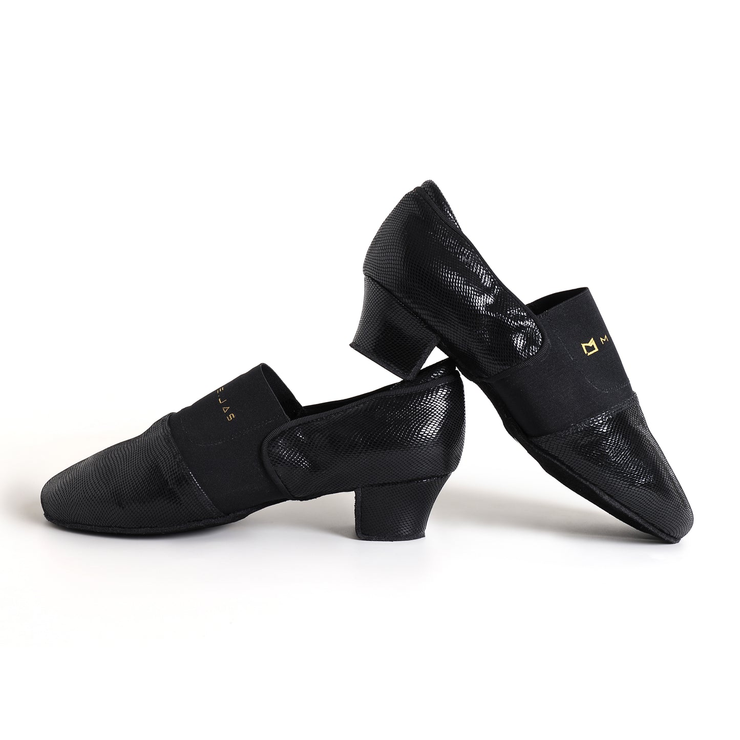 MINEJAS.T034 Women’s Sparkly Sheepskin Slip-On Teacher Dance Shoes with Elastic Band