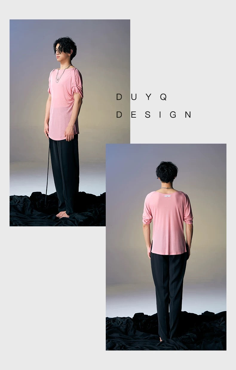 DUYQ.NEW MEN 001 Latin Dance Shirt Training Top for Standard/Social Dancing | Professional Practice Wear