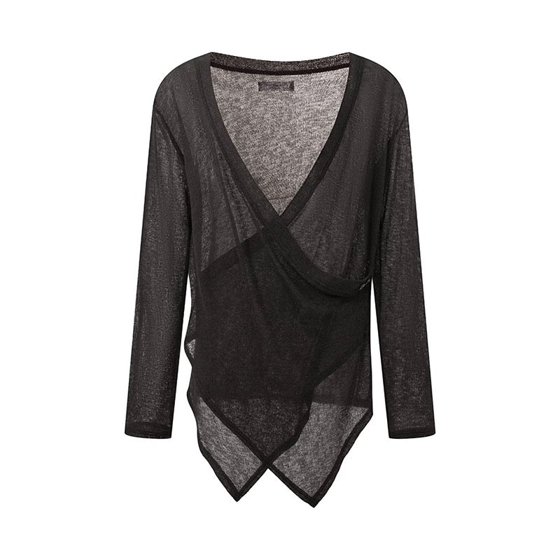 DUYQ.New Men-006 Asymmetric Cross Loose Top - New Standard Latin Dance Practice Wear