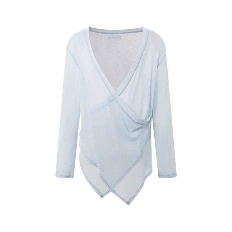 DUYQ.New Men-006 Asymmetric Cross Loose Top - New Standard Latin Dance Practice Wear