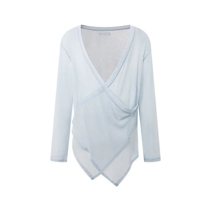 DUYQ.New Men-006 Asymmetric Cross Loose Top - New Standard Latin Dance Practice Wear