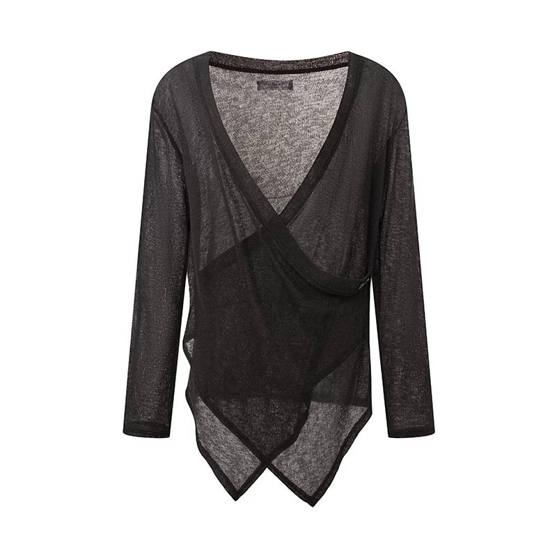 DUYQ.New Men-006 Asymmetric Cross Loose Top - New Standard Latin Dance Practice Wear