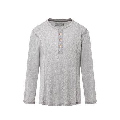 DUYQ.New Men-007 Loose and Comfortable Long-sleeve Top - New Standard Latin Dance Practice Wear