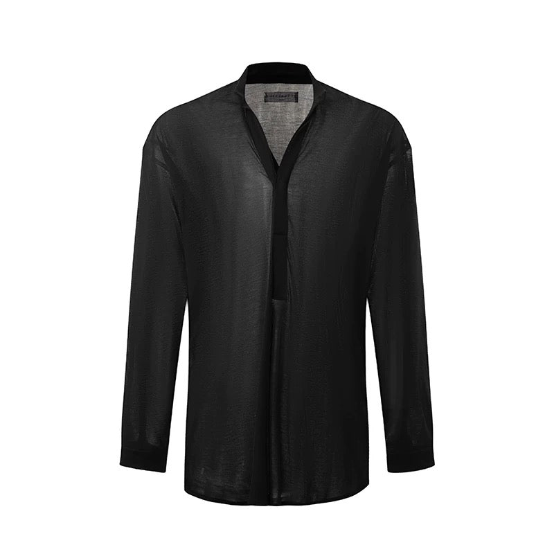 DUYQ.New Men-008 Classic Retro Men's Standard Latin Dance Practice Shirt