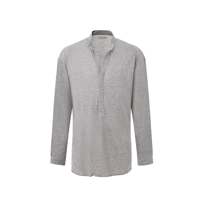 DUYQ.New Men-008 Classic Retro Men's Standard Latin Dance Practice Shirt