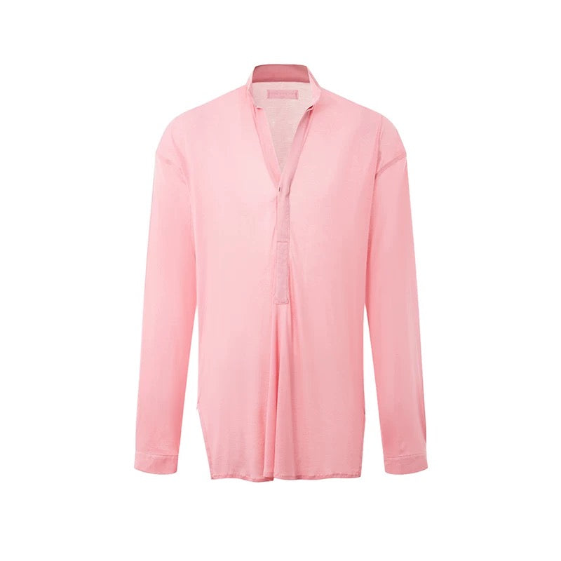 DUYQ.New Men-008 Classic Retro Men's Standard Latin Dance Practice Shirt