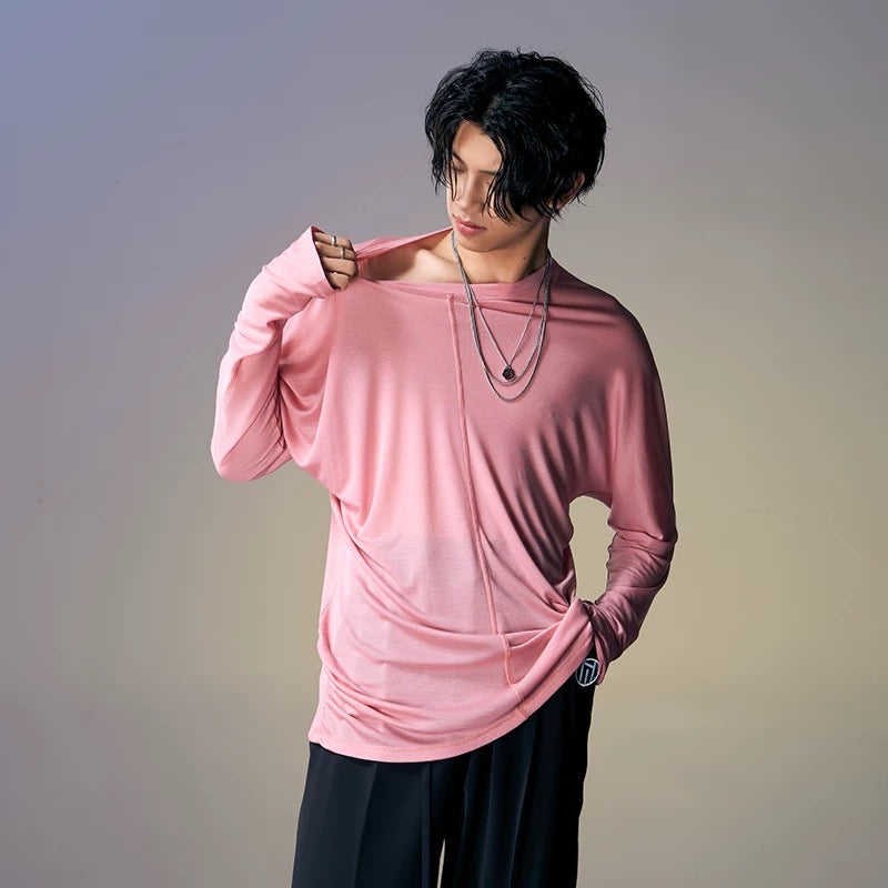 DUYQ.New Men-009 Minimalist One-Button Hook Finger Top - Standard Latin Dance Practice Wear