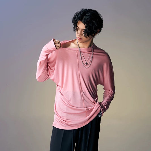 DUYQ.New Men-009 Minimalist One-Button Hook Finger Top - Standard Latin Dance Practice Wear