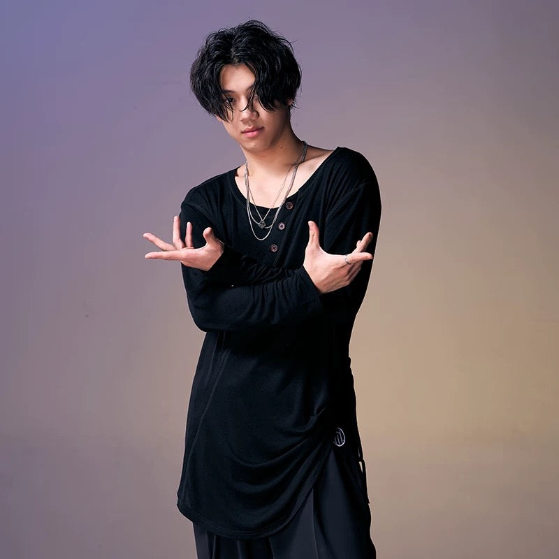 DUYQ.New Men-019 Merino Wool Long-sleeve Top - Ultra-comfortable Professional Latin Dance Practice Wear