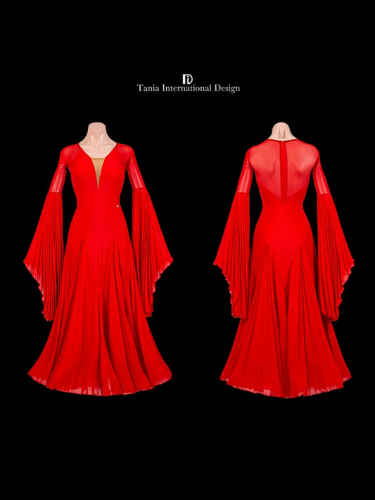 TID M298 performance dress women ballroom dance dress customized costume