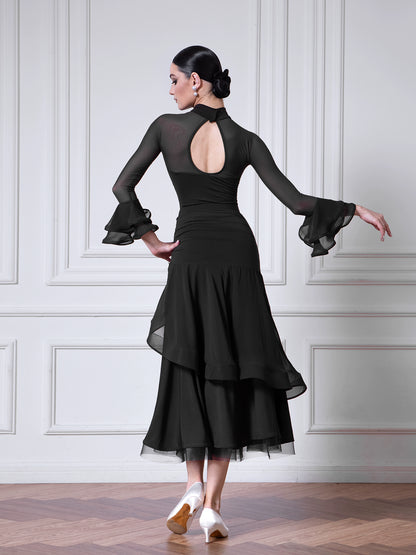TID female advanced ballroom dance modern dance skirt