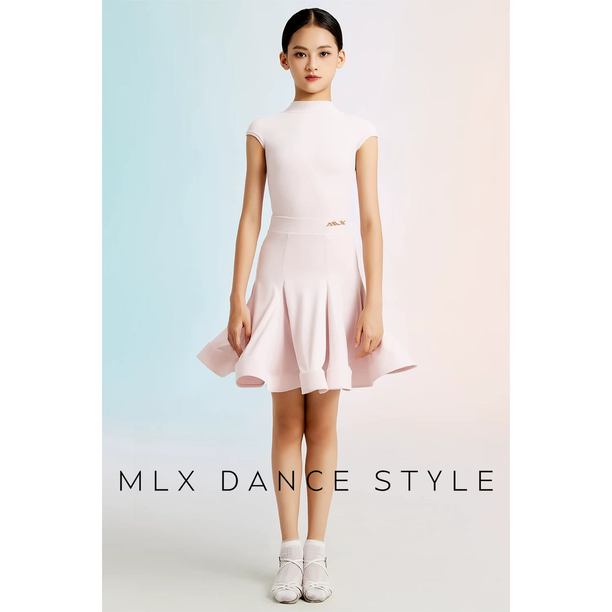 MLX"Ocean Blue" New Children's Latin Dance Competition Clothing Children's Dance Grade Examination Standard