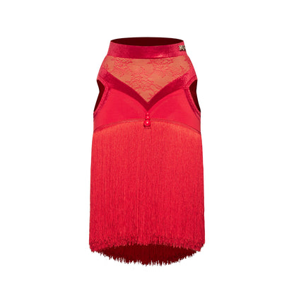 DUYQ [NSAD] 006 Hollow-out splicing skirt Latin women's practice performance clothes Class uniforms Advanced professional