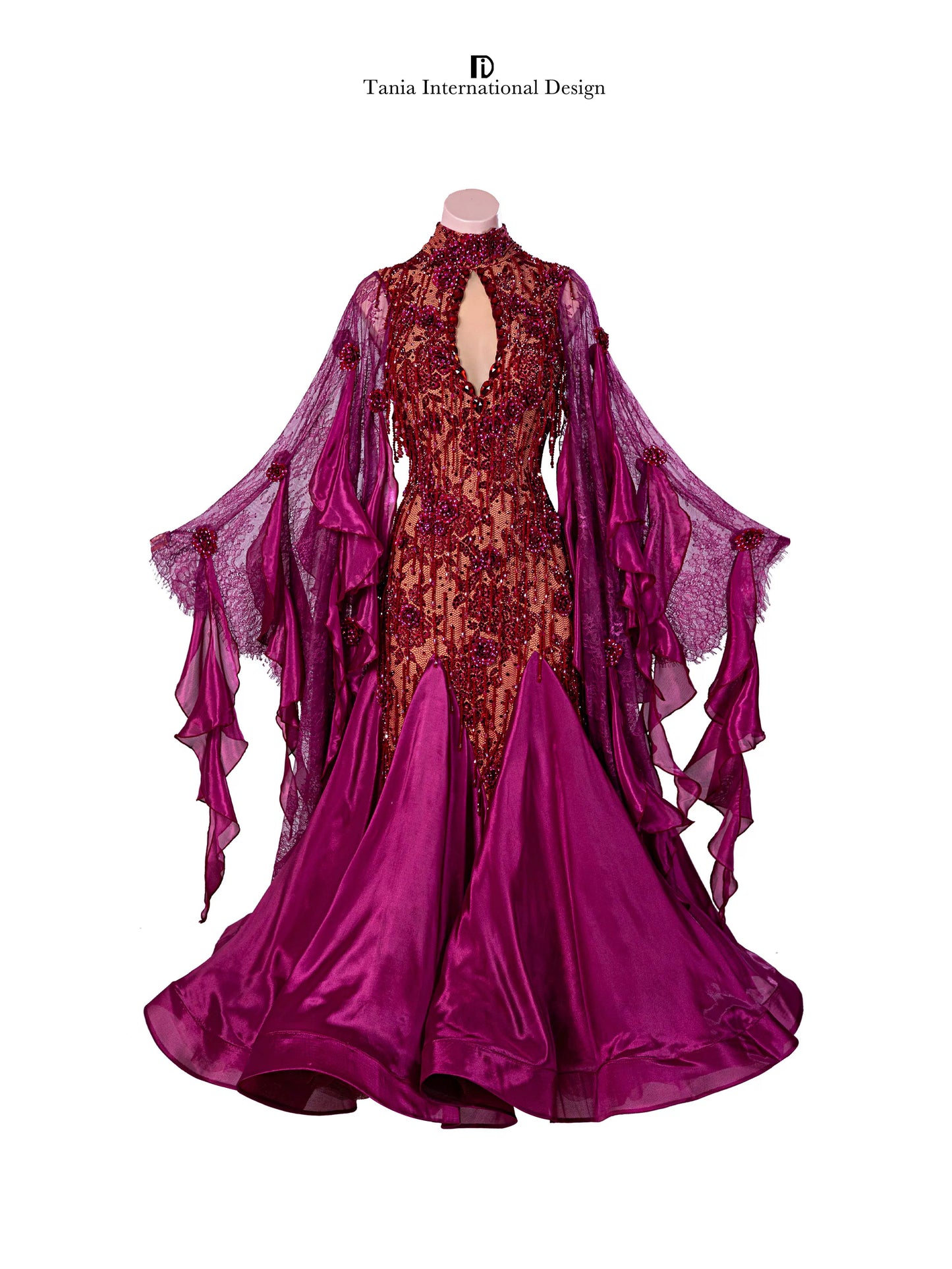 TID M1293A women's ballroom dance dress ballroom dance professional competition costume - Mine·Jas