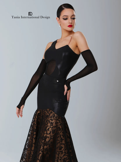 TID new toning leather sleeveless onesie professional national standard modern dance women's top and shirt