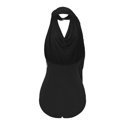 DUYQ-017 Scarf collar sleeveless one-piece top national standard Latin dance women's practice clothes advanced - Mine·Jas