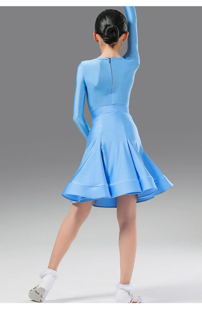 MLX8939 children's new Latin dance costumes children's competition costumes professional dance examination standard clothes