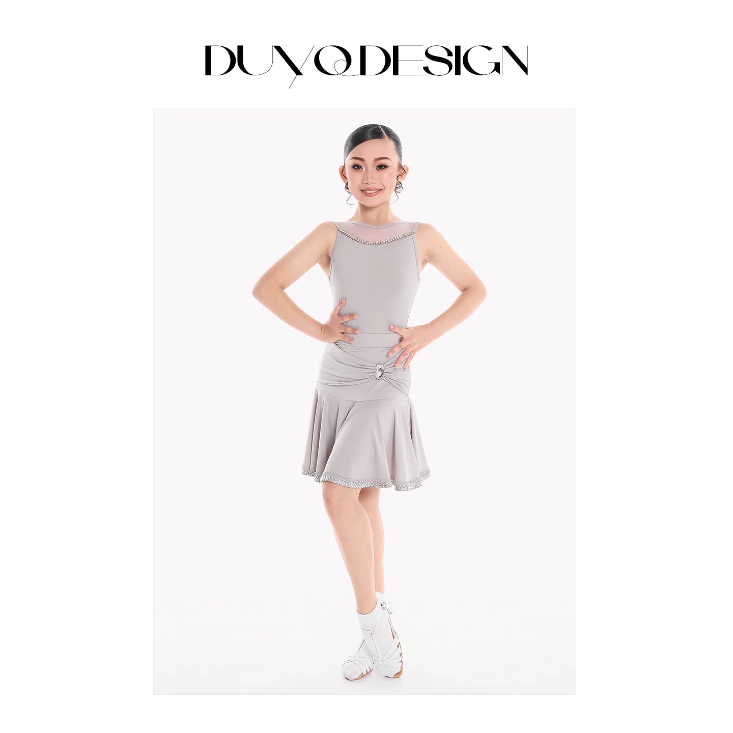 DUYQ children's style "Mountain Awakening Spring" 007 classic original top Latin dance girls practice clothes professional