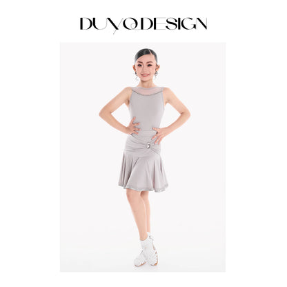 DUYQ children's style "Mountain Awakening Spring" 007 classic original top Latin dance girls practice clothes professional