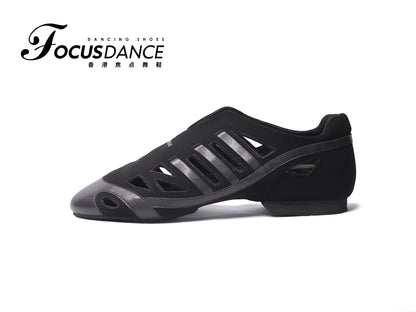 FocusDance  Dance Shoes Original Design Teacher Shoes Breathable Hollow Latin Modern Flat Bottom with Root