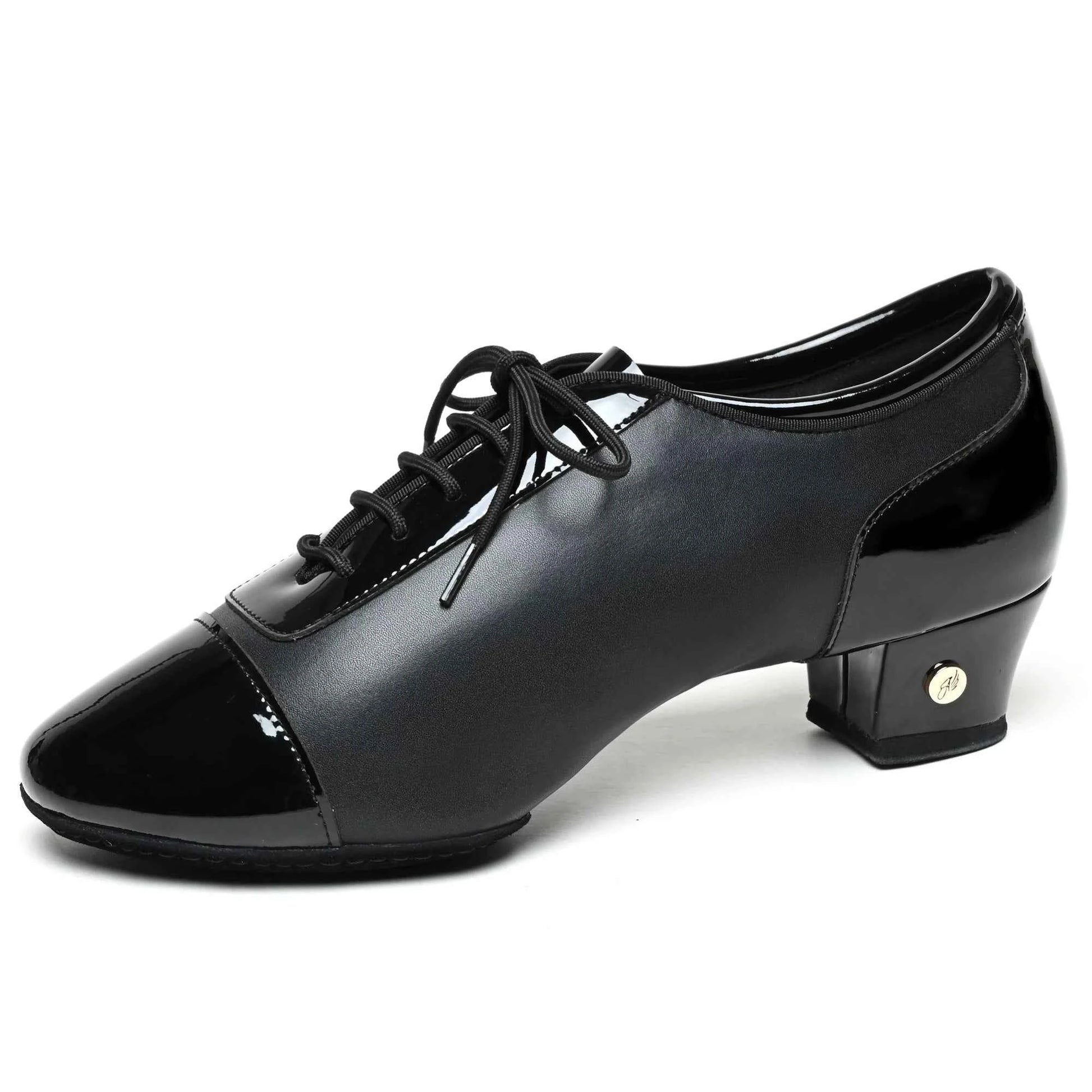 Aba genuine Latin dance shoes professional adult men's leather soft-soled dance shoes middle heel national standard practice dance shoes