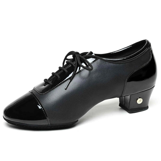 Aba genuine Latin dance shoes professional adult men's leather soft-soled dance shoes middle heel national standard practice dance shoes