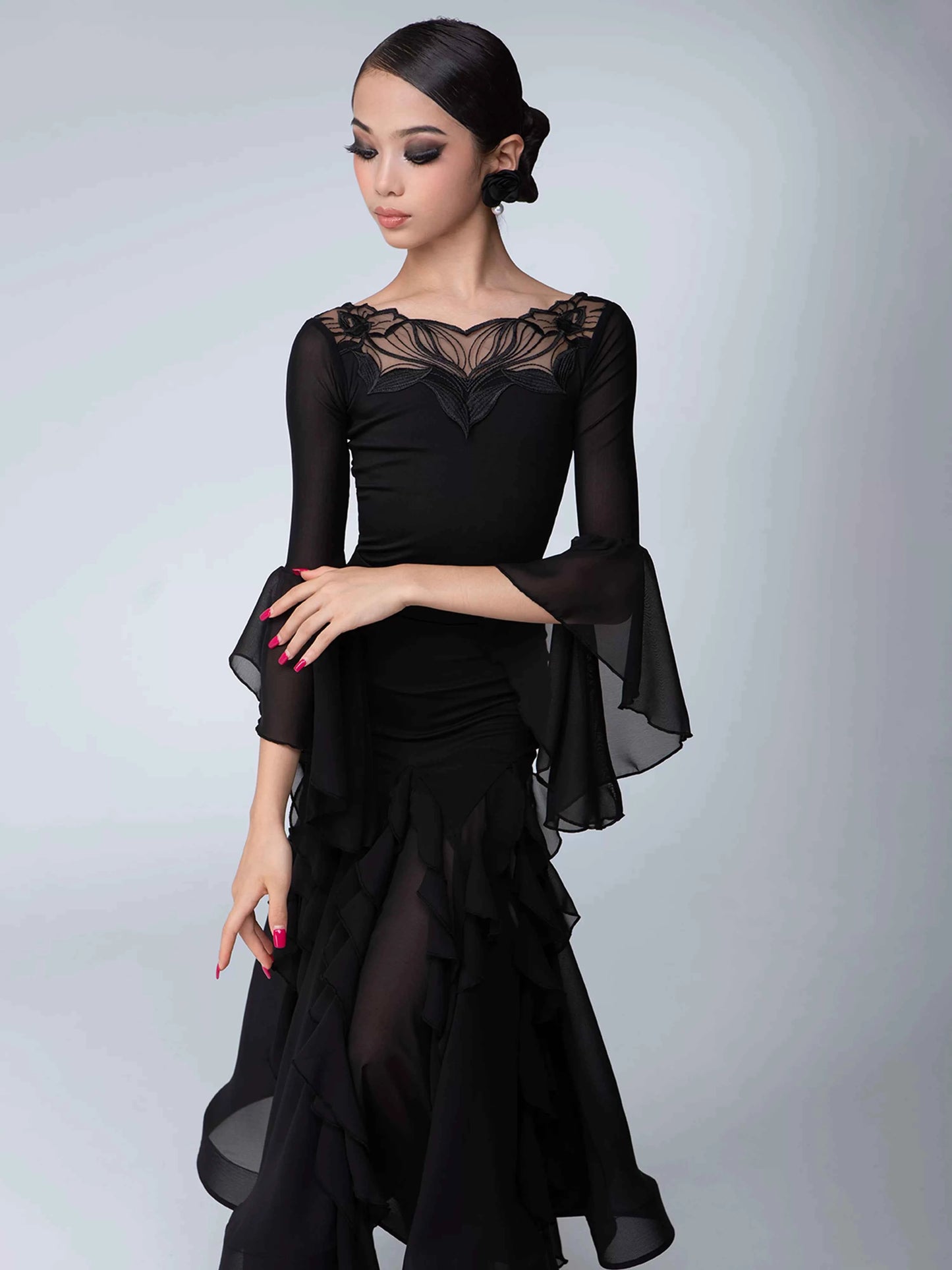 TID children's modern dance skirt senior national ballroom dance performance suit girls dance suit