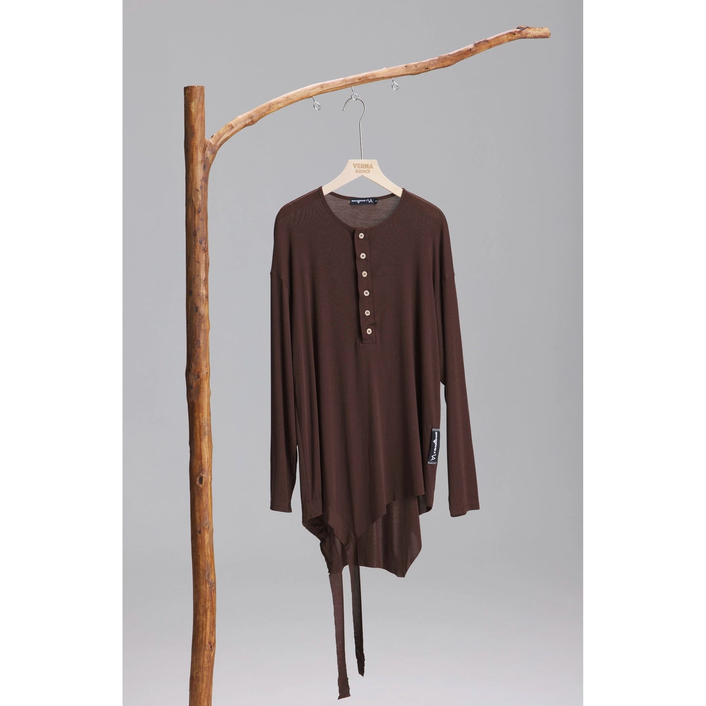 VERNAxBANGGIRL.VA008 Men's Designer Loose Latin Practice Top, Skin-Friendly Fabric - Mine·Jas