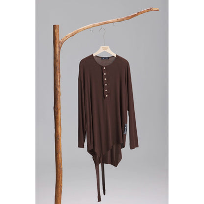 VERNAxBANGGIRL.VA008 Men's Designer Loose Latin Practice Top, Skin-Friendly Fabric - Mine·Jas