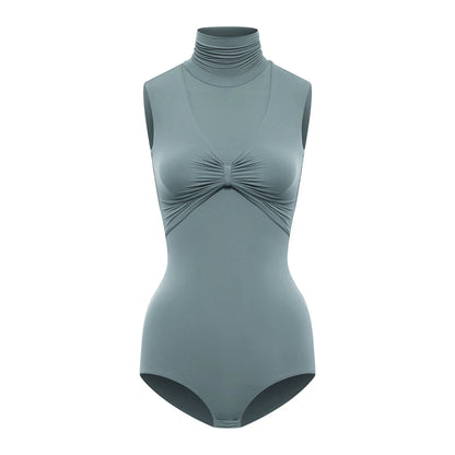 DUYQ welfare single product 029 sleeveless pile collar Basics top national standard Latin dance suit