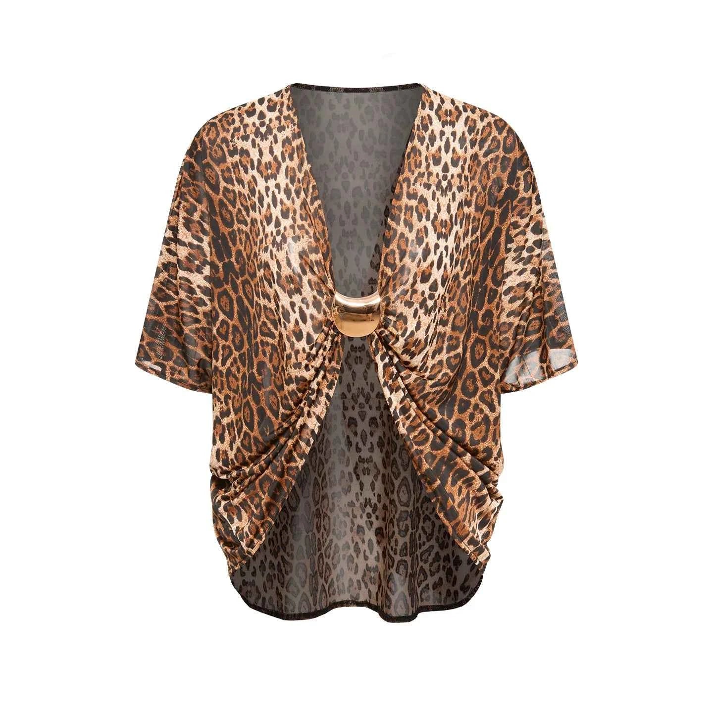 DUYQ "Leopard Hidden, Xia Ying" Latin 011 Teacher's Loose Top National Standard Women's Latin Dance Practice Suit - Mine·Jas