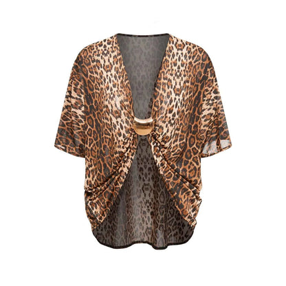 DUYQ "Leopard Hidden, Xia Ying" Latin 011 Teacher's Loose Top National Standard Women's Latin Dance Practice Suit - Mine·Jas
