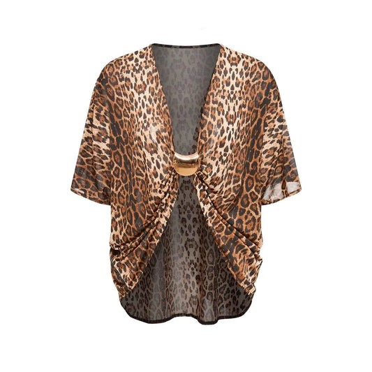 DUYQ "Leopard Hidden, Xia Ying" Latin 011 Teacher's Loose Top National Standard Women's Latin Dance Practice Suit