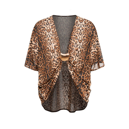 DUYQ "Leopard Hidden, Xia Ying" Latin 011 Teacher's Loose Top National Standard Women's Latin Dance Practice Suit - Mine·Jas