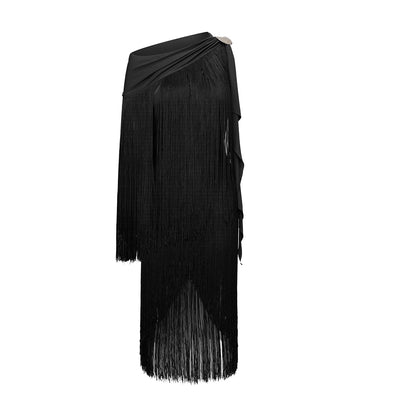 DUYQ "Mountain Awakening Rain Modern" 015 tassel with film modern dance women's top practice clothes national standard professional