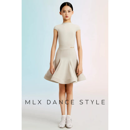 MLX"Ocean Blue" New Children's Latin Dance Competition Clothing Children's Dance Grade Examination Standard