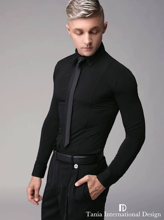 TID.A004 Premium Ballroom Dance Top New High-end Men's 2023 New Shirt Latin Dance Suit Shirt Top
