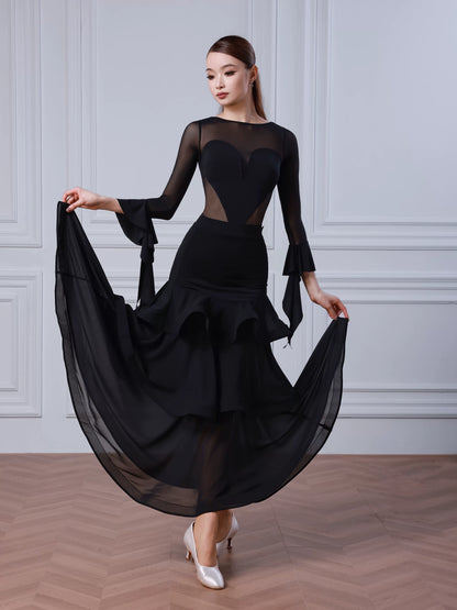 TID modern dance suit women's new split practice suit advanced dance performance suit ballroom dance suit  B079 + S015