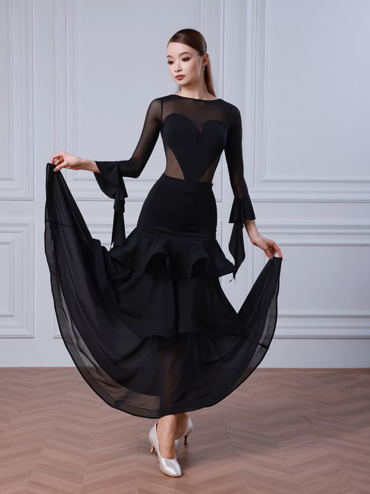 TID modern dance suit women's new split practice suit advanced dance performance suit ballroom dance suit  B079 + S015