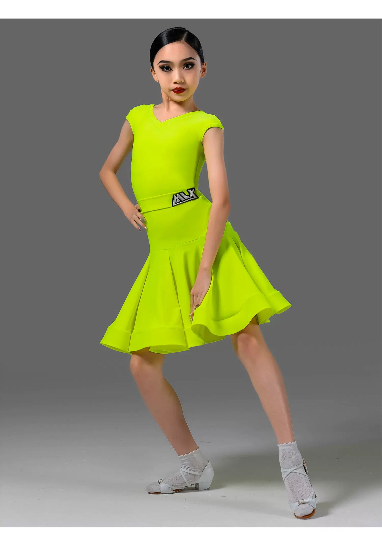 MLX8814 Summer Latin Dance Contest Clothing Children's Sleeveless Professional Standard Clothing Premium Sense