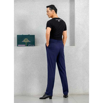 DONGXIN Men's High Waist Dance Pants, Durable & Comfortable Straight Leg Practice Trousers NK710