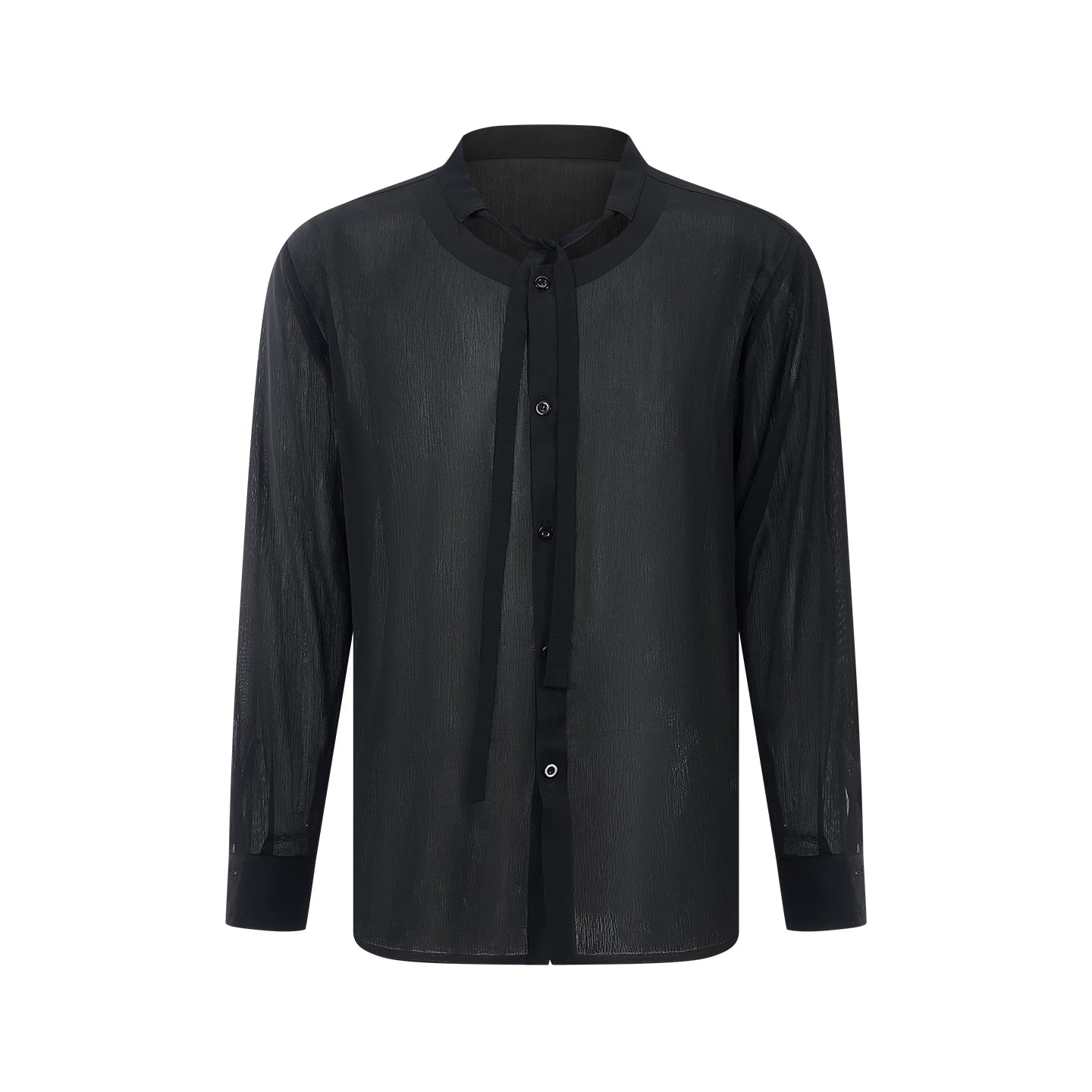 DUYQ "Men's Series" 007 streamer stand-up collar long-sleeved national standard men's Latin dance practice clothes professional