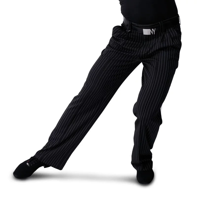 NY Fashion Men's Striped Competition National Standard Waltz Adult Dance Practice Pants 16555NK