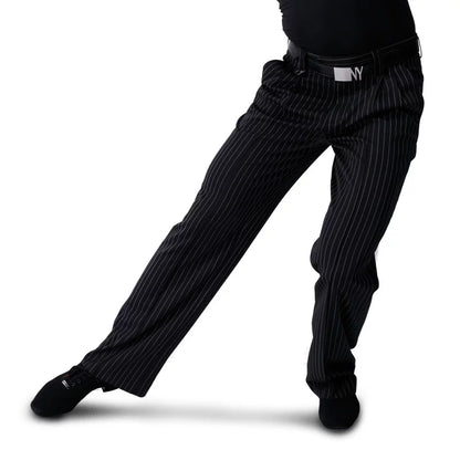 NY Fashion Men's Striped Competition National Standard Waltz Adult Dance Practice Pants 16555NK