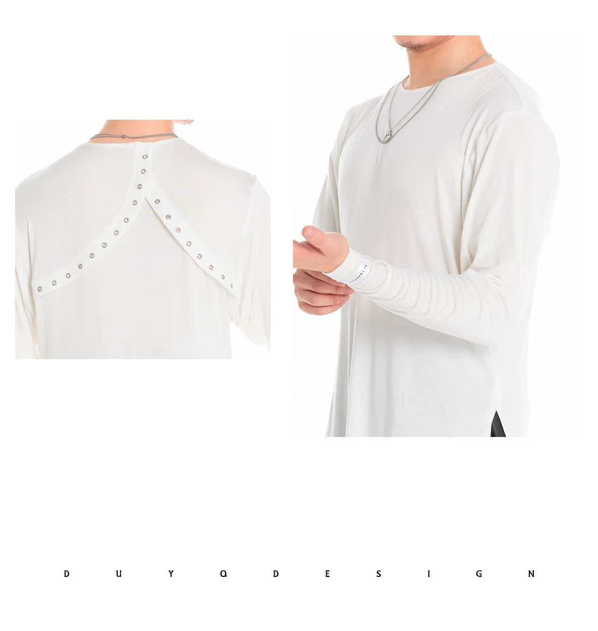 DUYQ "Men's Series" 002 Basic Crew Neck Long Sleeve Practice Clothing National Standard Men's Latin Dance Professional