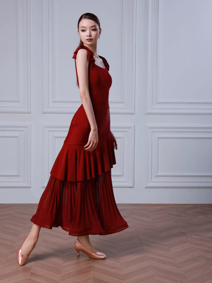TID modern dance suit new split practice suit adult female waltz social dance skirt  B080 + S049